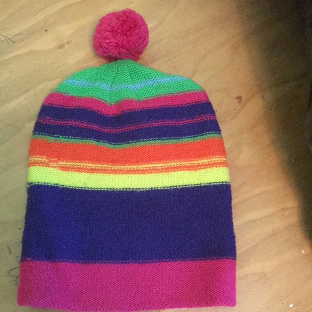 Colorful beanie with Pom Pom